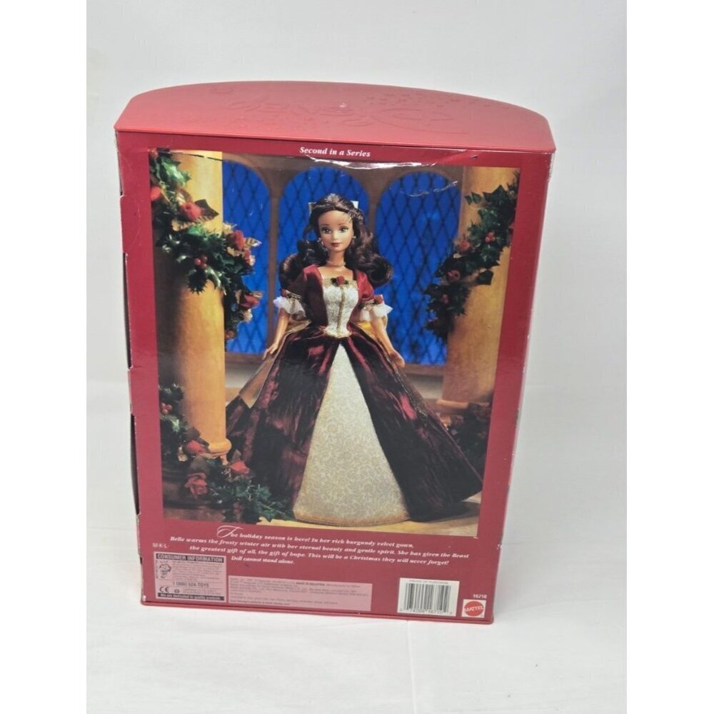 1997 Holiday Princess Belle Disney Beauty and the Beast Barbie Doll 16710 - Picture 8 of 9